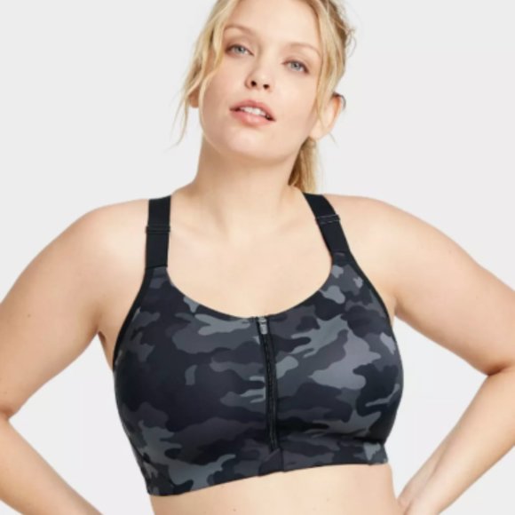 Camo Print High Support Zip Front Bra 36DD - Picture 1 of 6